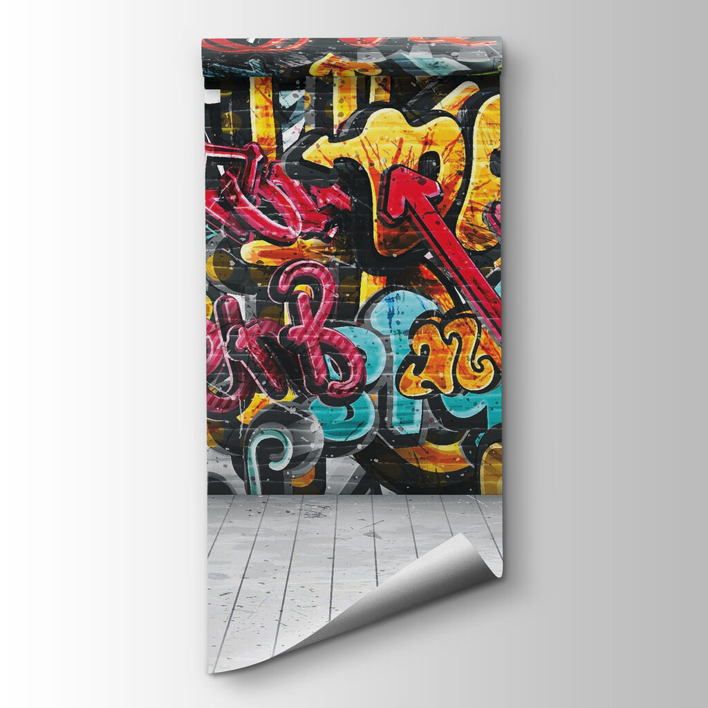 Muro lleno de graffiti — vista del producto