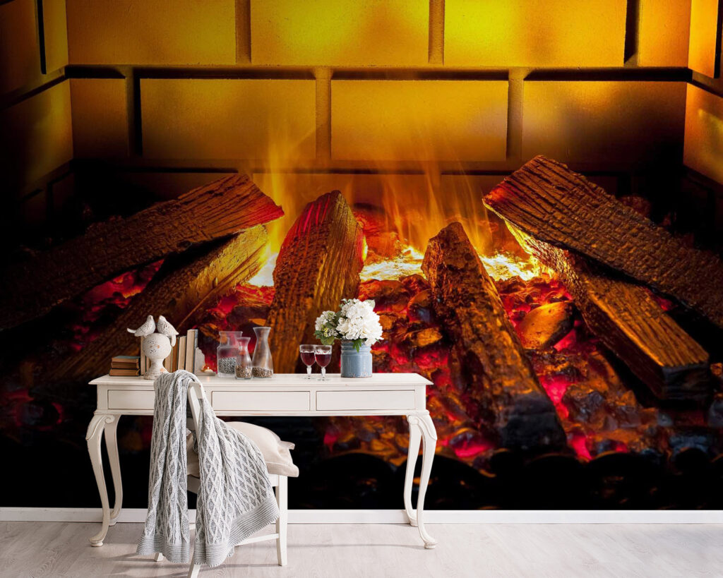 Troncos en brasas doradas — interior 4