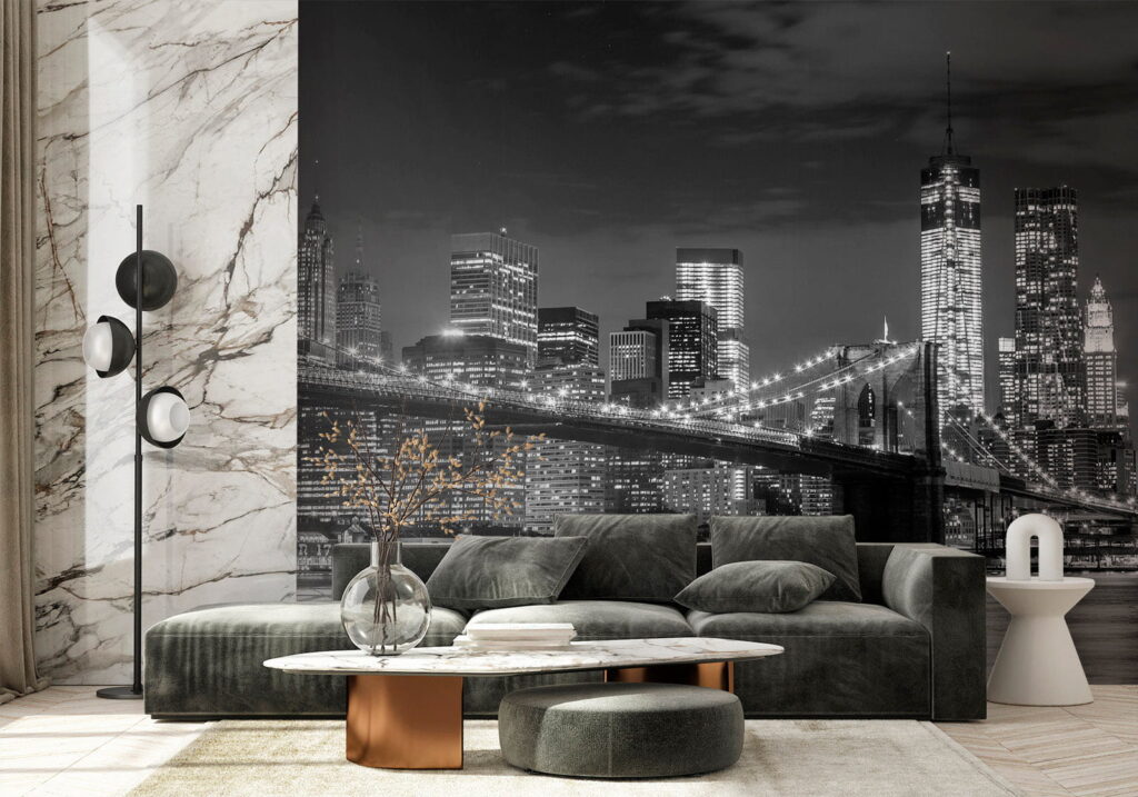 Puente nocturno en gris — interior 1