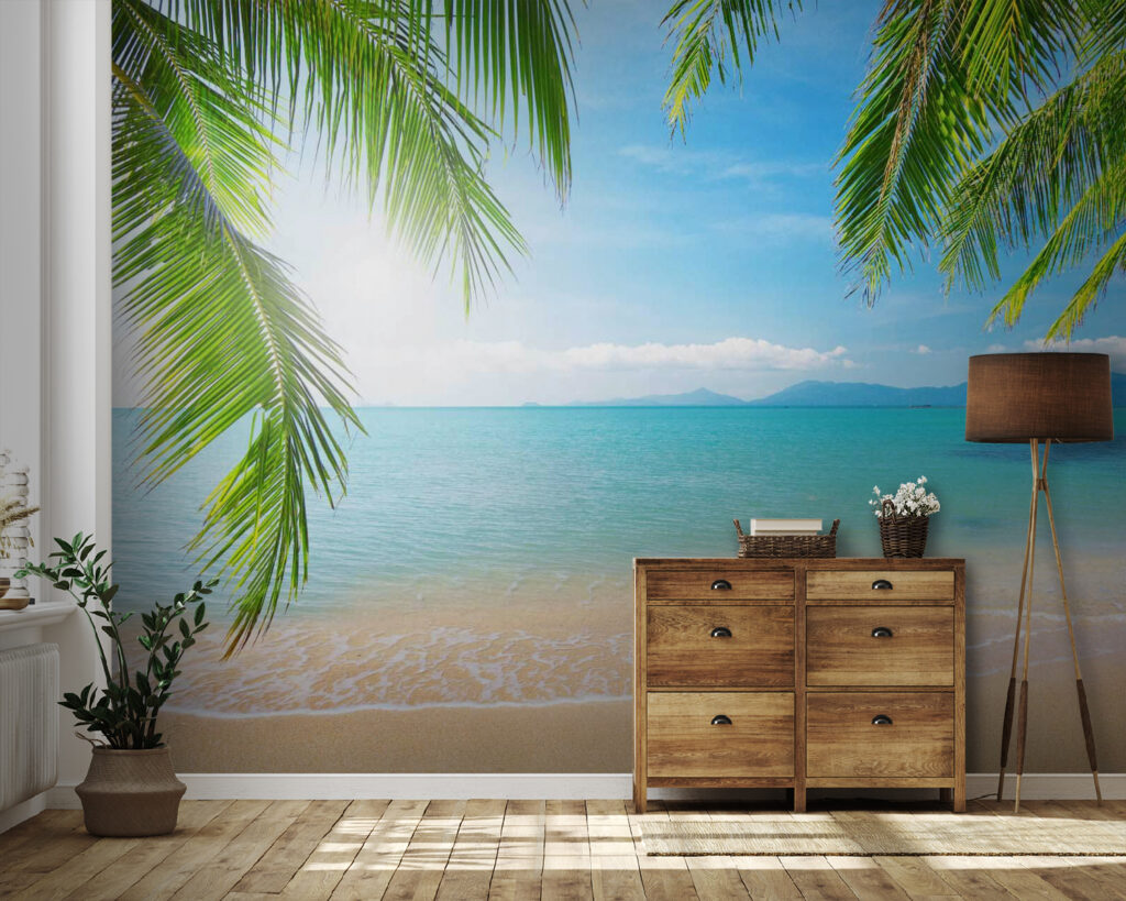 Palmeras sobre mar tranquilo — interior 4