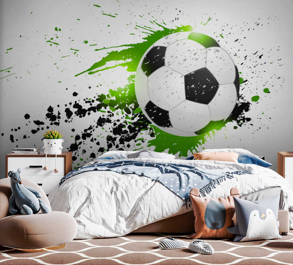 Fútbol entre salpicaduras verdes — interior 4