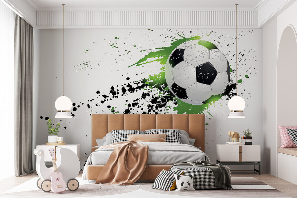 Fútbol entre salpicaduras verdes — interior 11