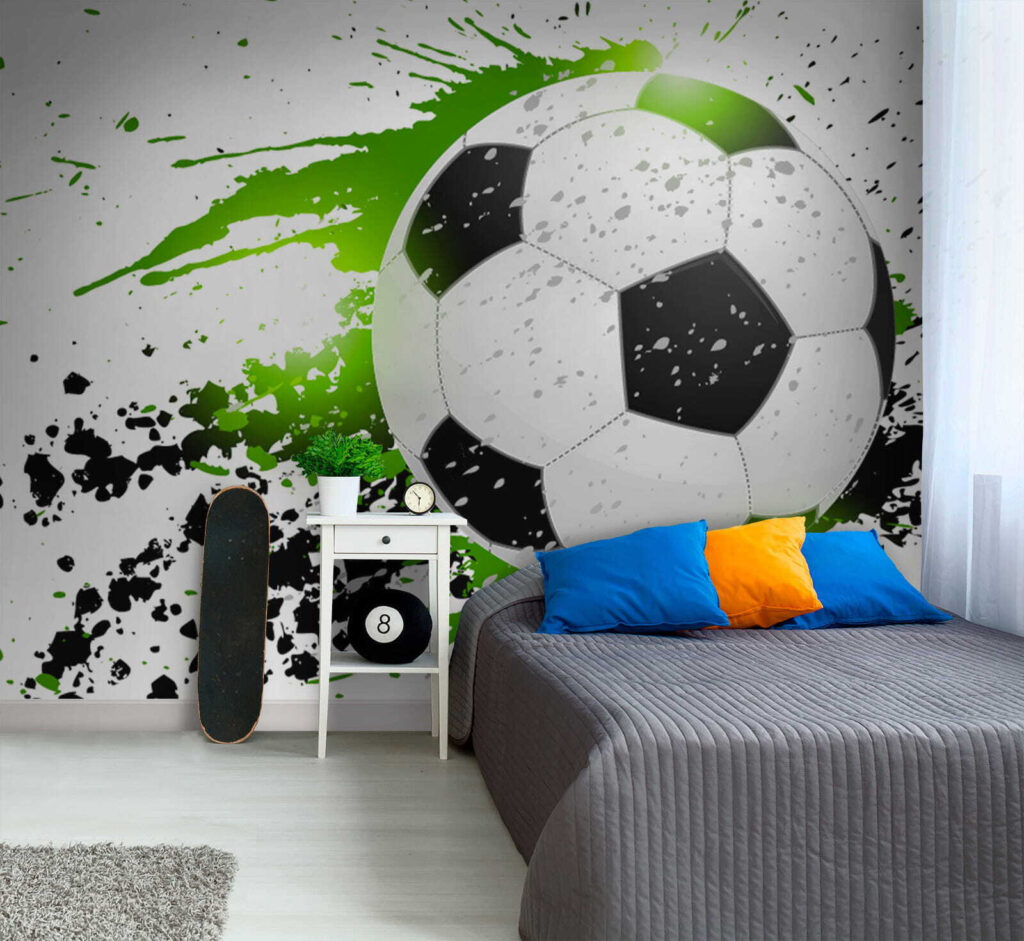 Fútbol entre salpicaduras verdes — interior 7