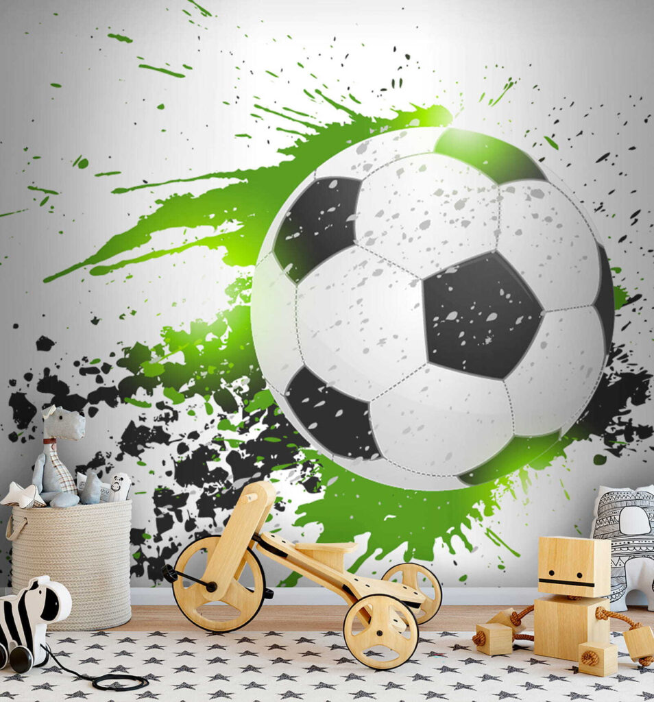 Fútbol entre salpicaduras verdes — interior 8