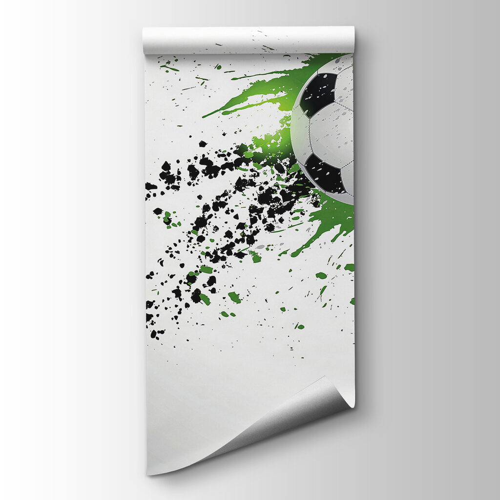 Fútbol entre salpicaduras verdes — vista del producto