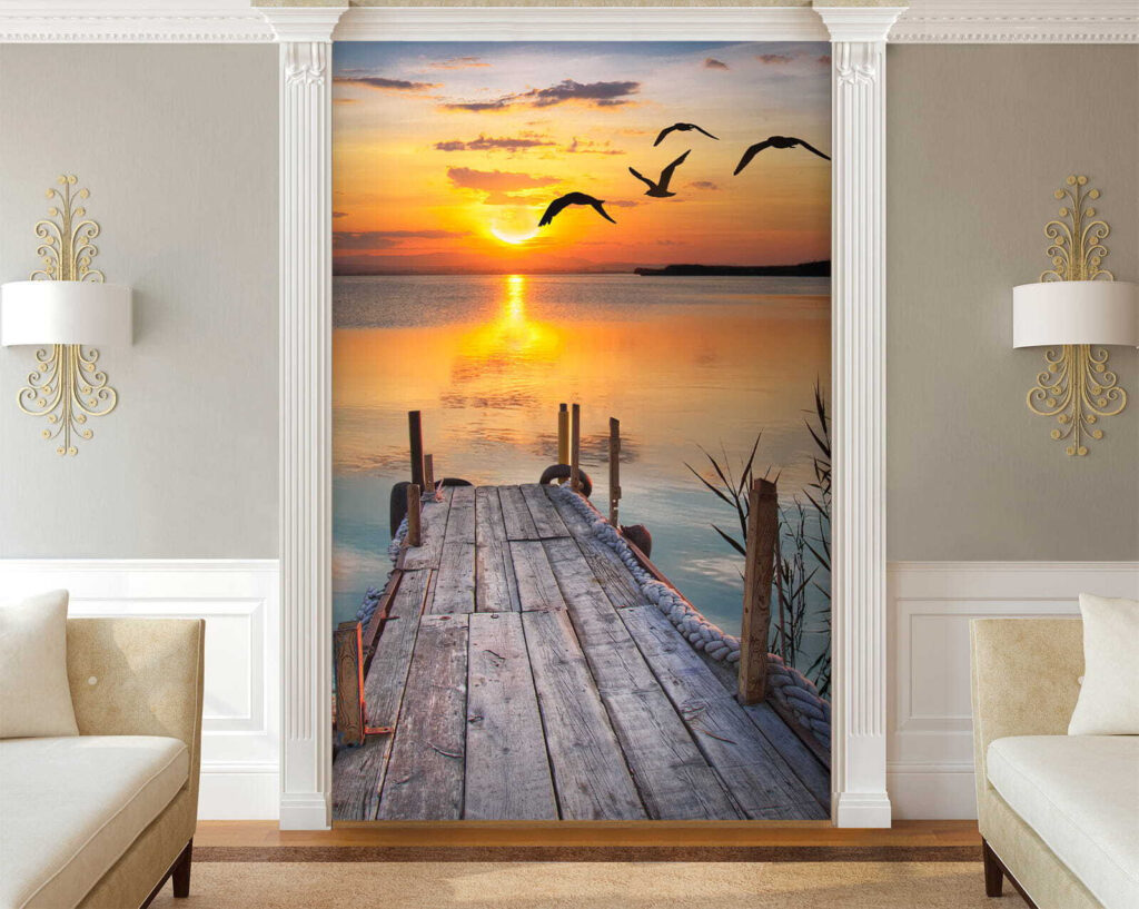 Gaviotas sobre el muelle — interior 1