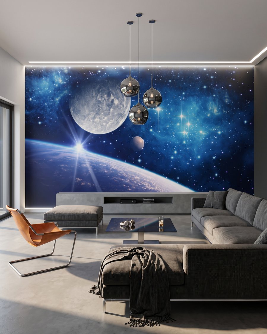 Luna y estrellas azules — interior 2