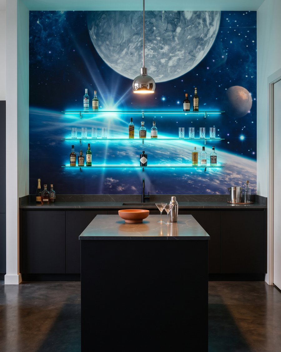 Luna y estrellas azules — interior 4