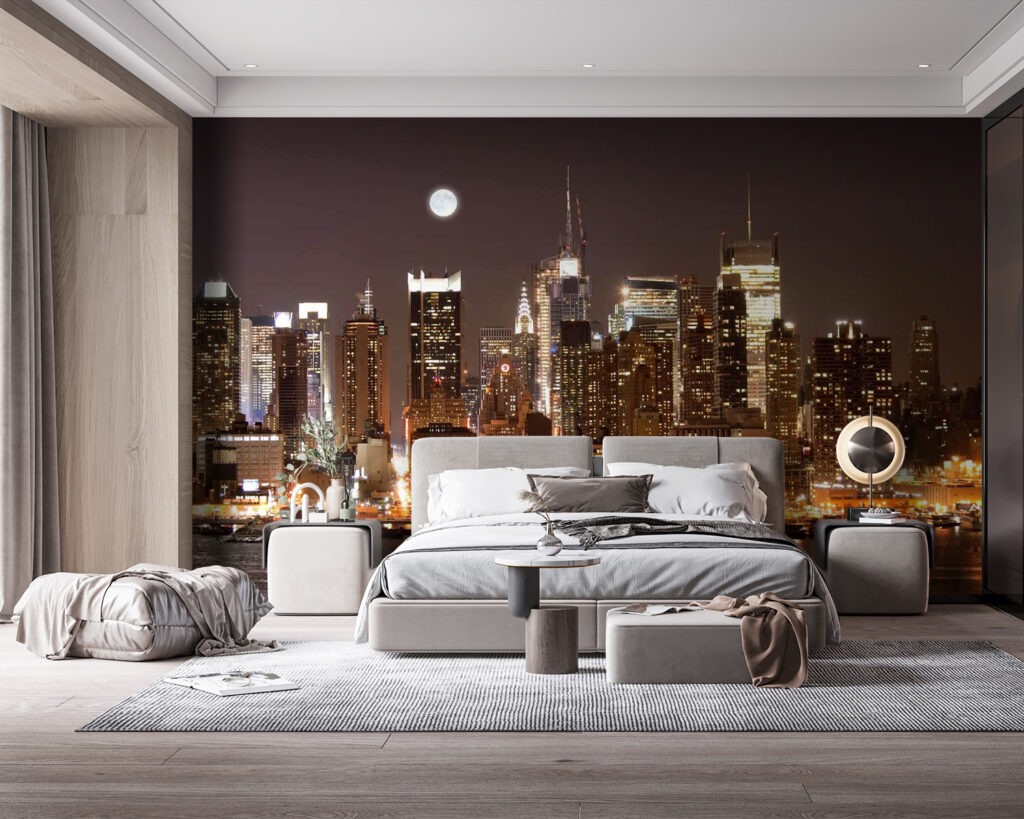 Luna sobre ciudad iluminada — interior 3