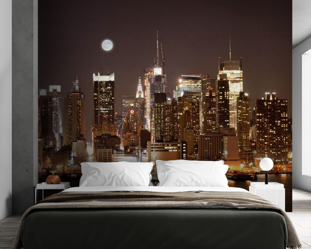 Luna sobre ciudad iluminada — interior 4