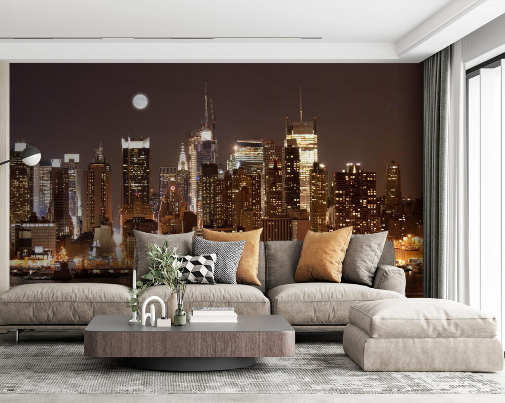 Luna sobre ciudad iluminada — interior 5