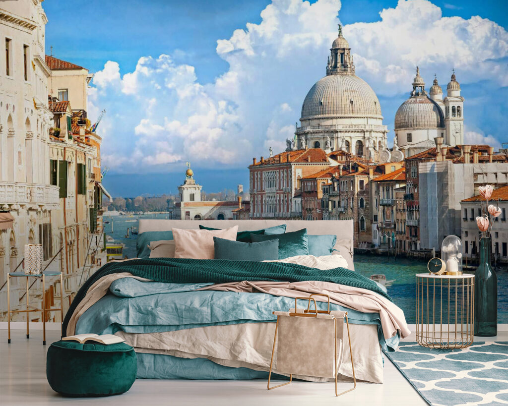 Venecia bajo el sol en un interior