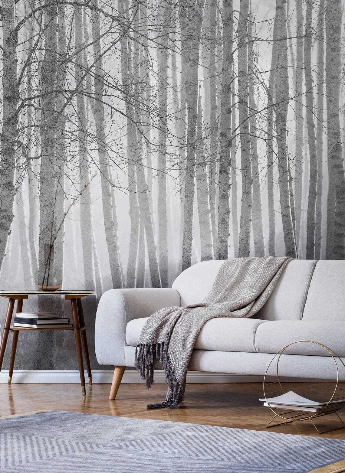 Abedules grises y neblina — interior 1