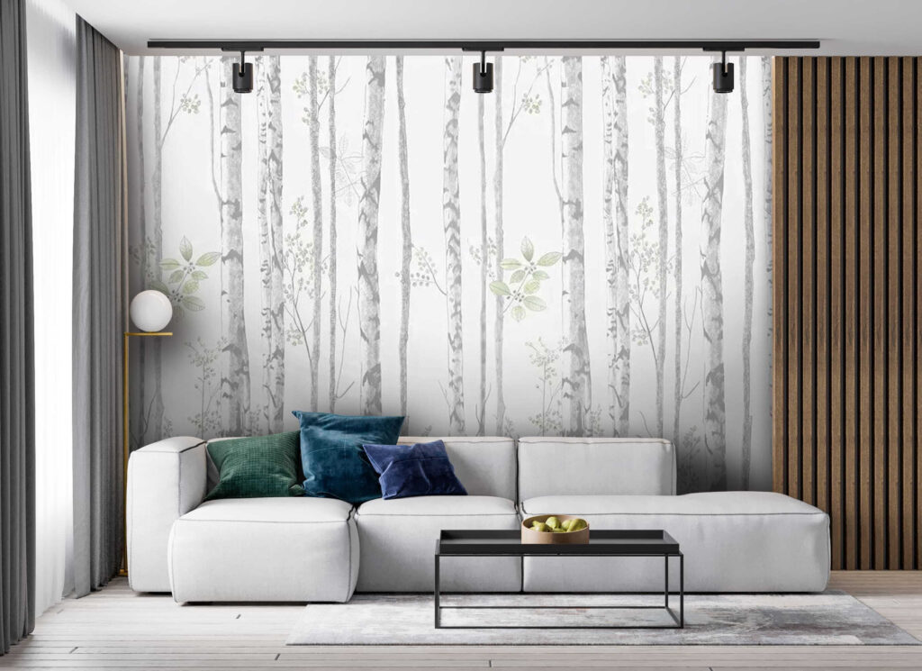 Abedules con hojas verdes — interior 2