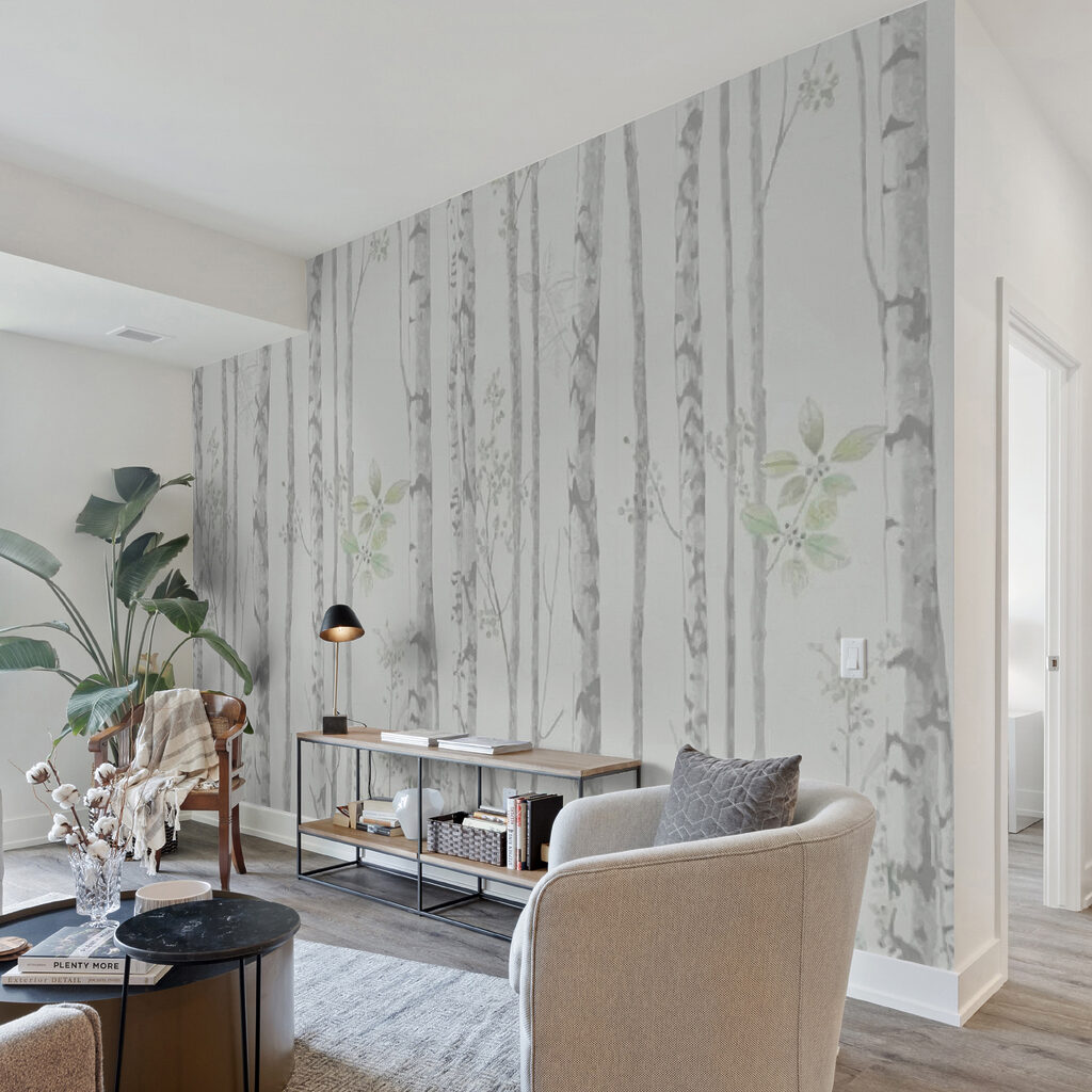 Abedules con hojas verdes — interior 5