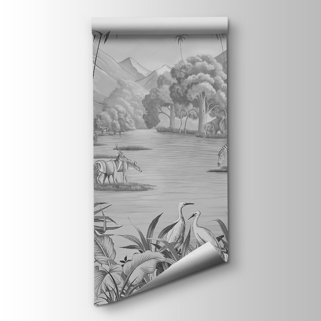 Río entre palmeras — vista del producto