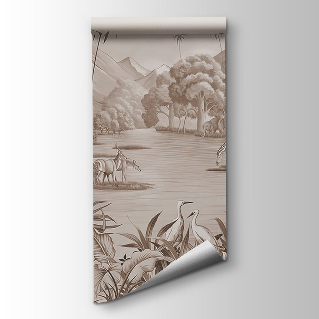 Río entre palmeras — vista del producto
