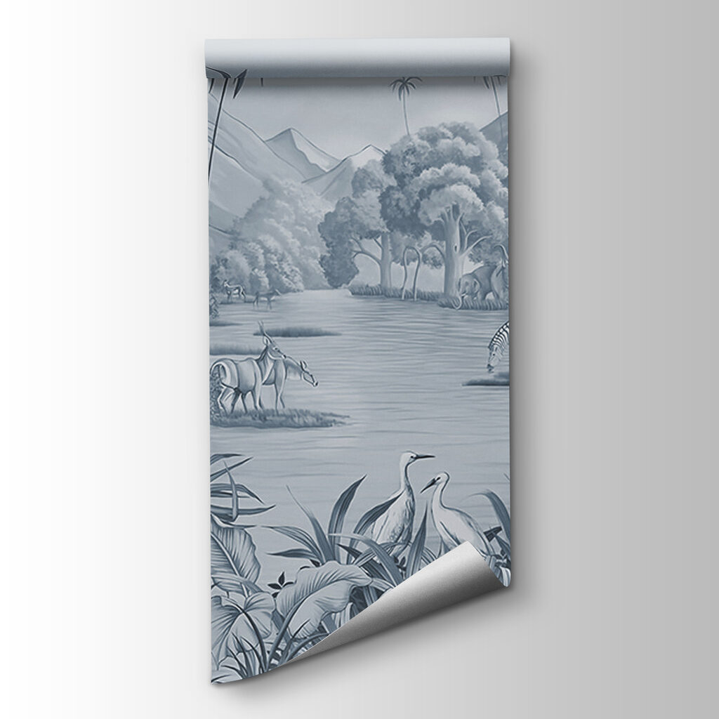 Río entre palmeras — vista del producto
