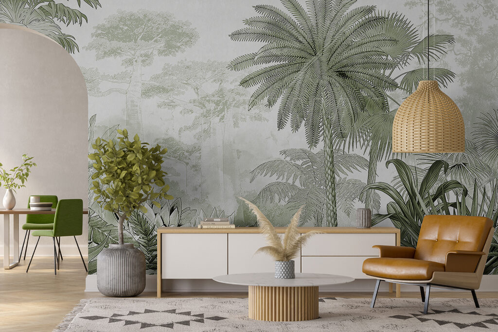 Palmera alta dibujada — interior 2