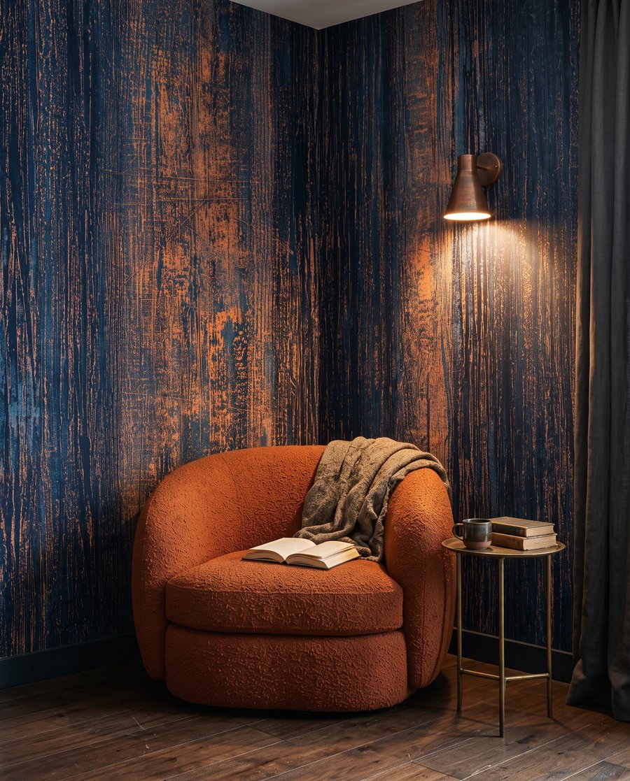 Franjas azules con óxido — interior 4