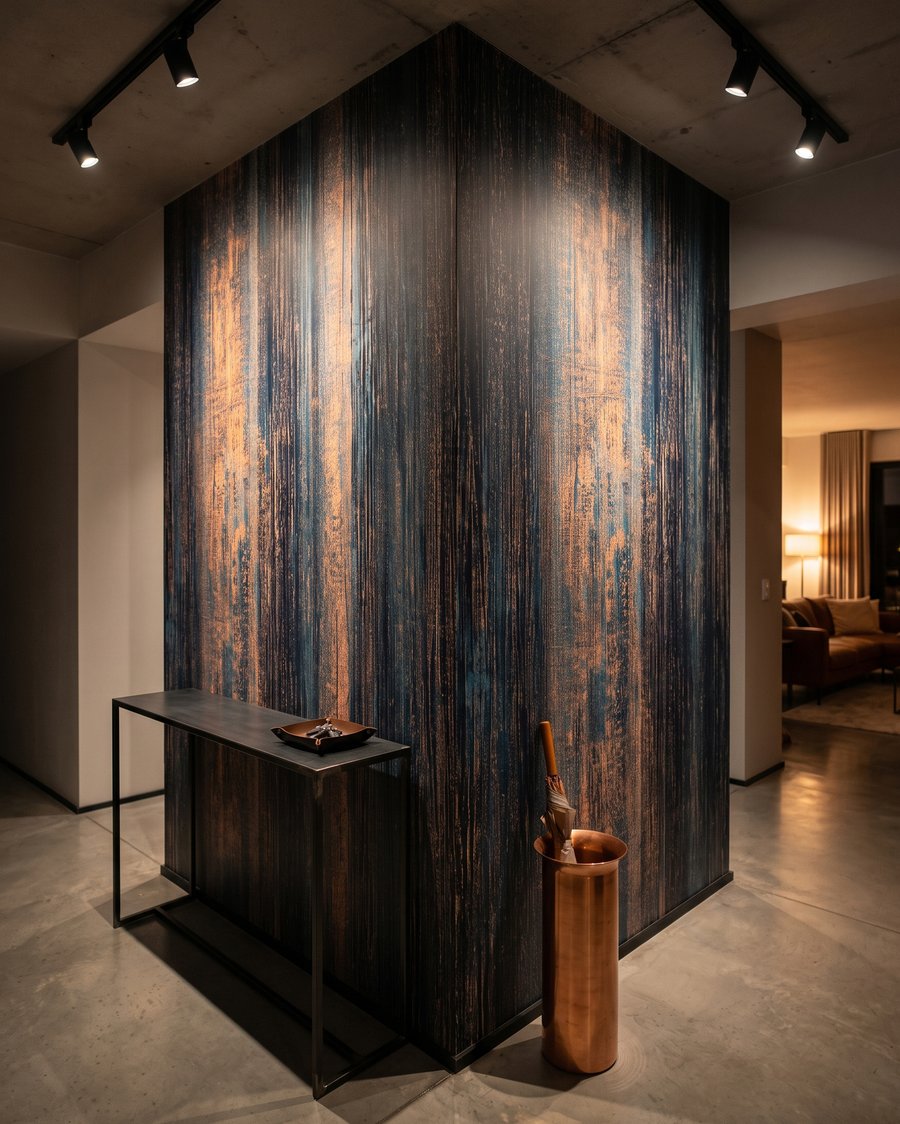 Franjas azules con óxido — interior 7