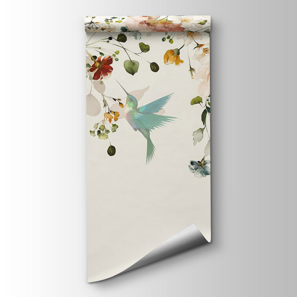 Borde floral con pájaros — vista del producto