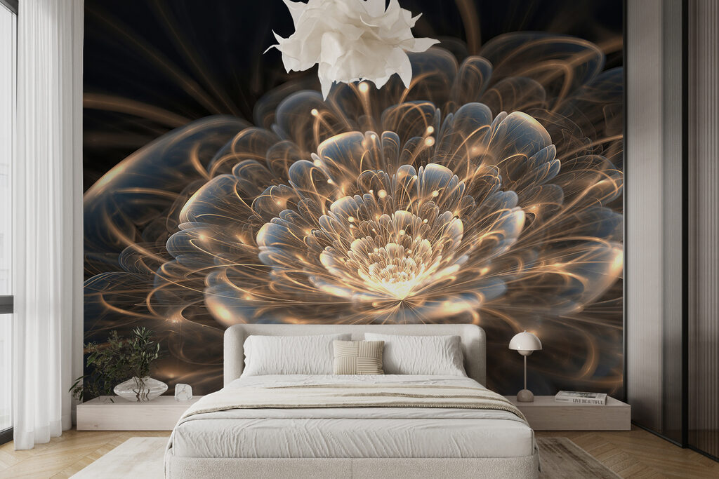 Flor luminosa dorada — interior 2