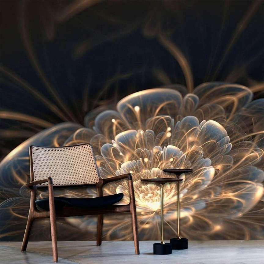 Flor luminosa dorada — interior 1