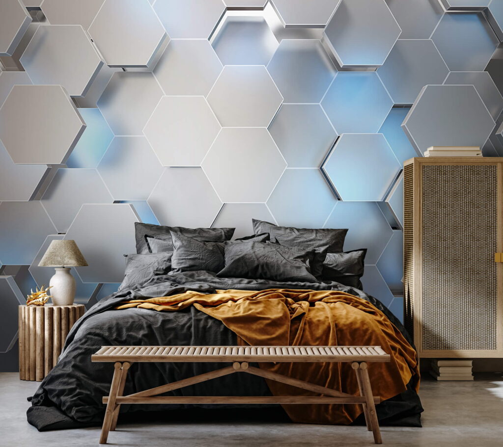 Hexágonos azul claro — interior 2