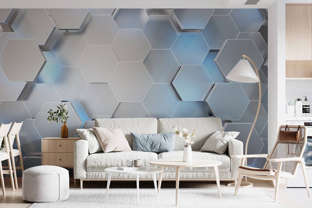 Hexágonos azul claro — interior 5