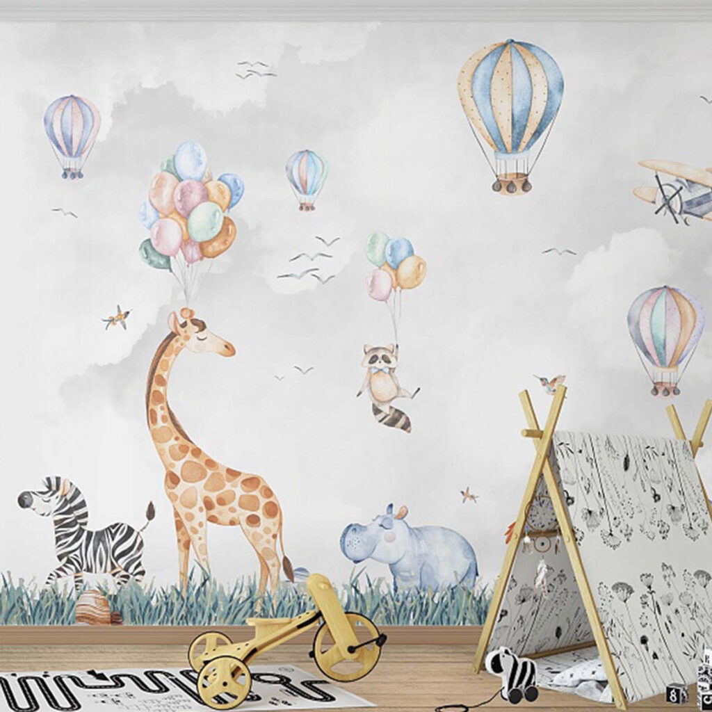 Animales bajo globos — interior 3