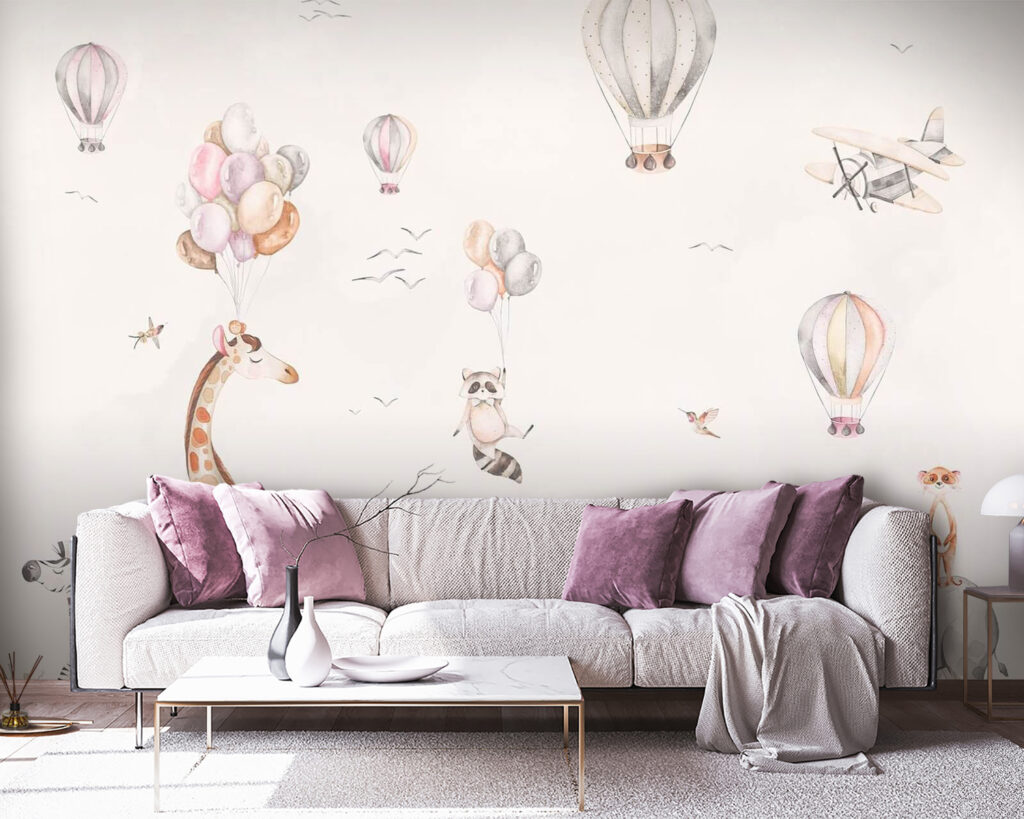 Animales bajo globos — interior 2
