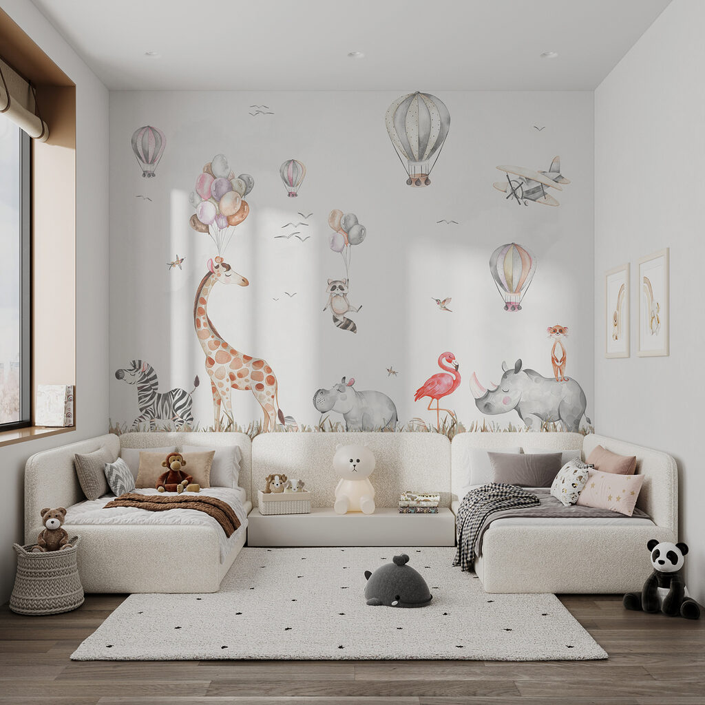 Animales bajo globos — interior 4