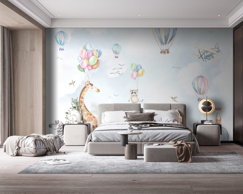 Animales bajo globos — interior 1