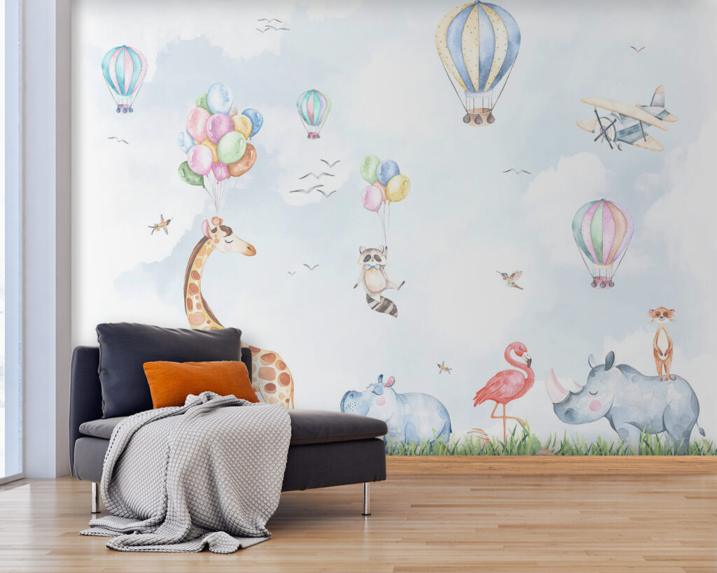 Animales bajo globos — interior 4