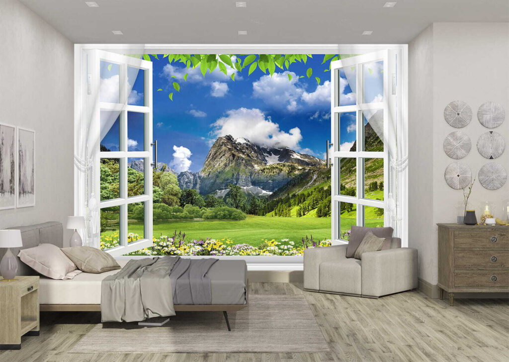 Montaña y flores amarillas — interior 2