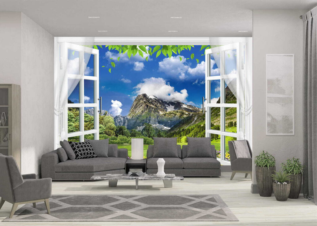 Montaña y flores amarillas — interior 1