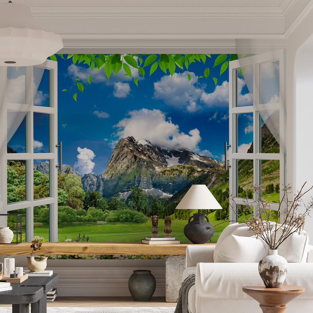 Montaña y flores amarillas — interior 3