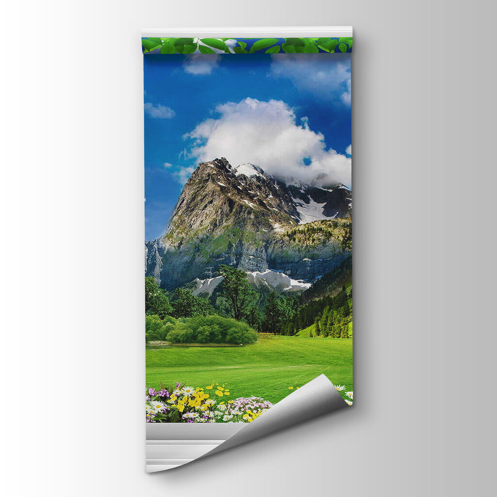 Montaña y flores amarillas — vista del producto