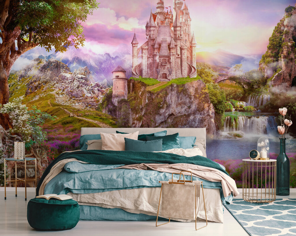 Castillo sobre cascada — interior 2
