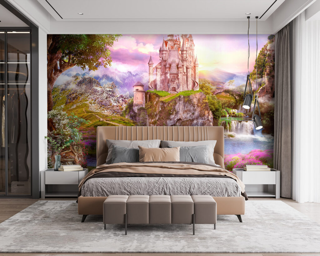 Castillo sobre cascada — interior 1
