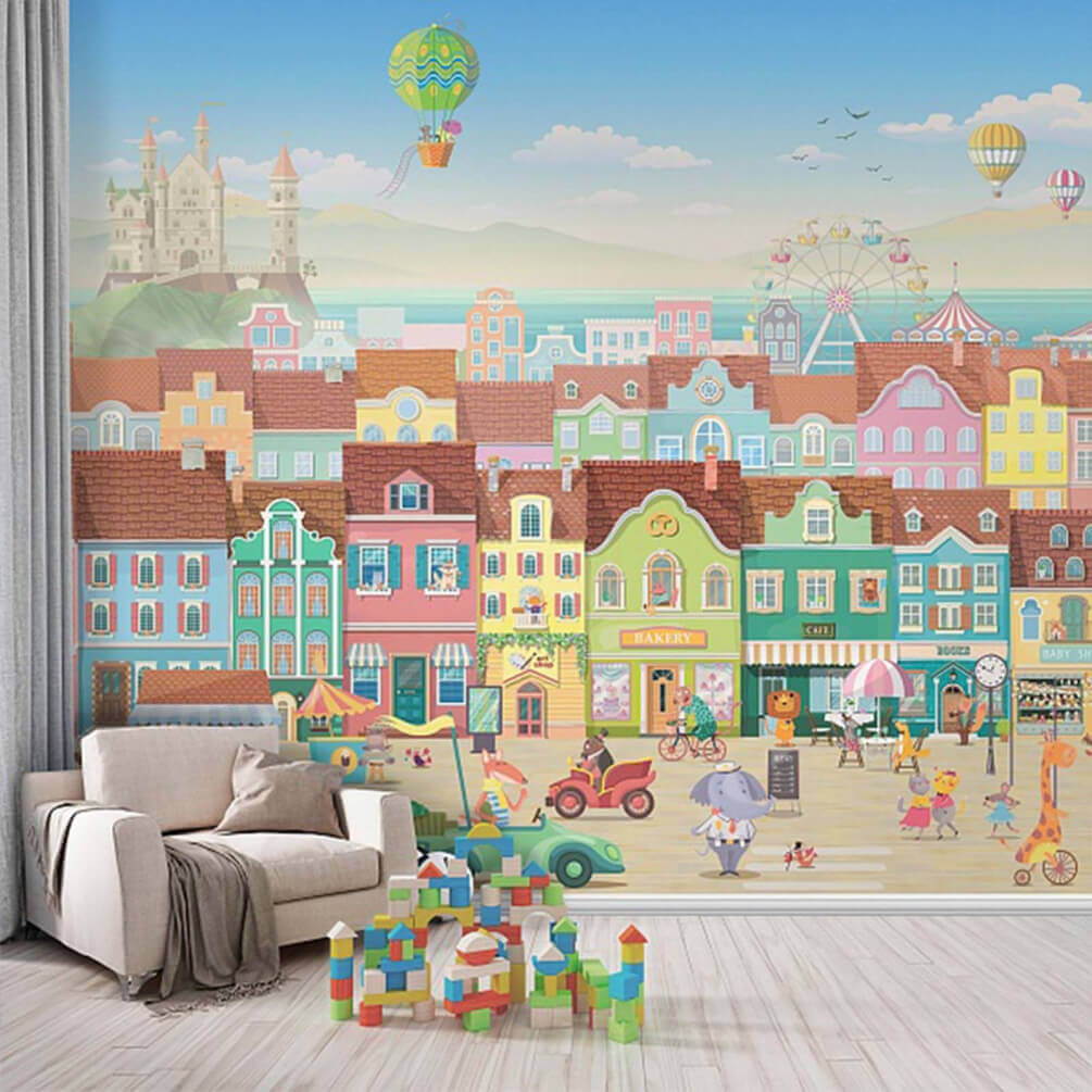 Calle de casas coloridas — interior 1