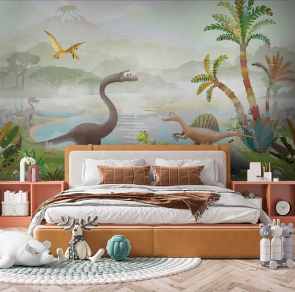 Dinosaurios y lago tropical — interior 2