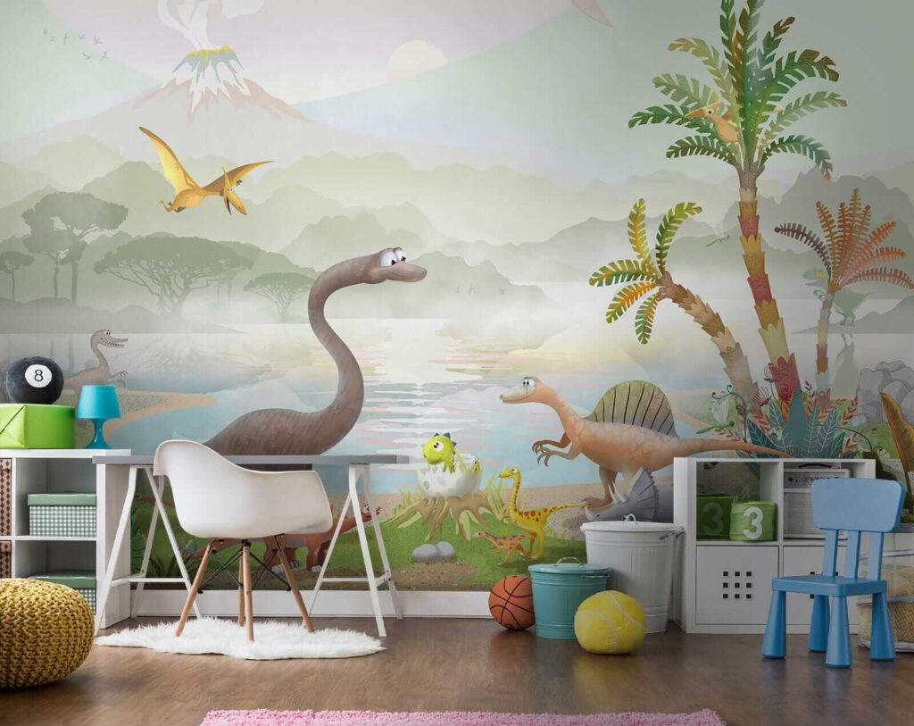 Dinosaurios y lago tropical — interior 3