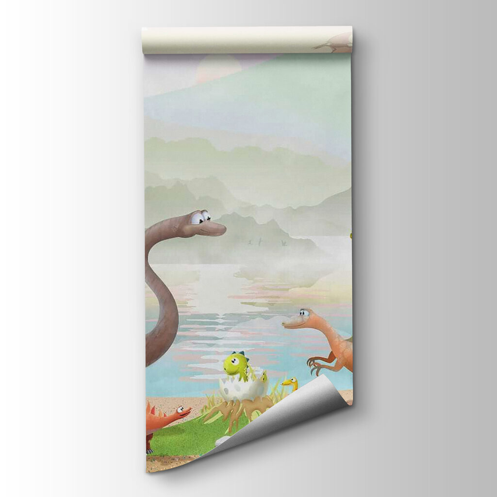 Dinosaurios y lago tropical — vista del producto