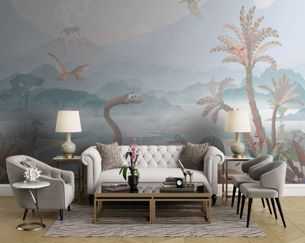 Dinosaurios y lago tropical — interior 2