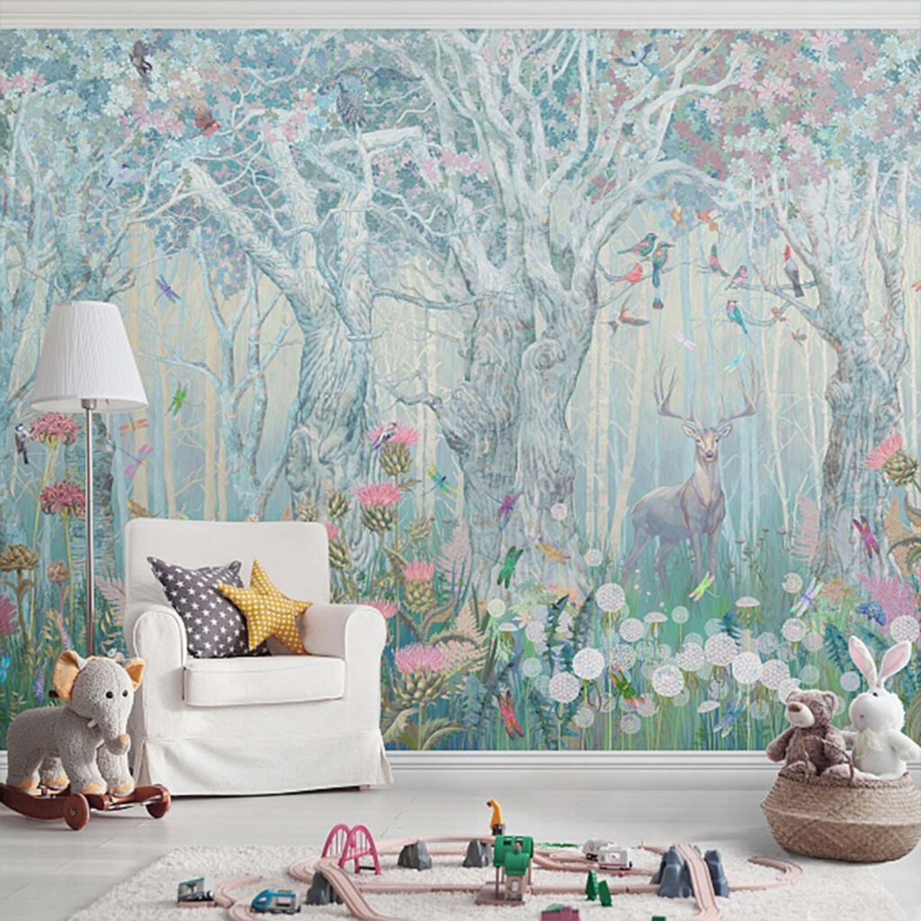 Ramas finas sobre flores — interior 1