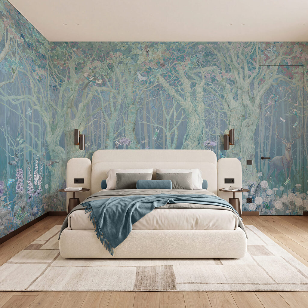 Ramas finas sobre flores — interior 2