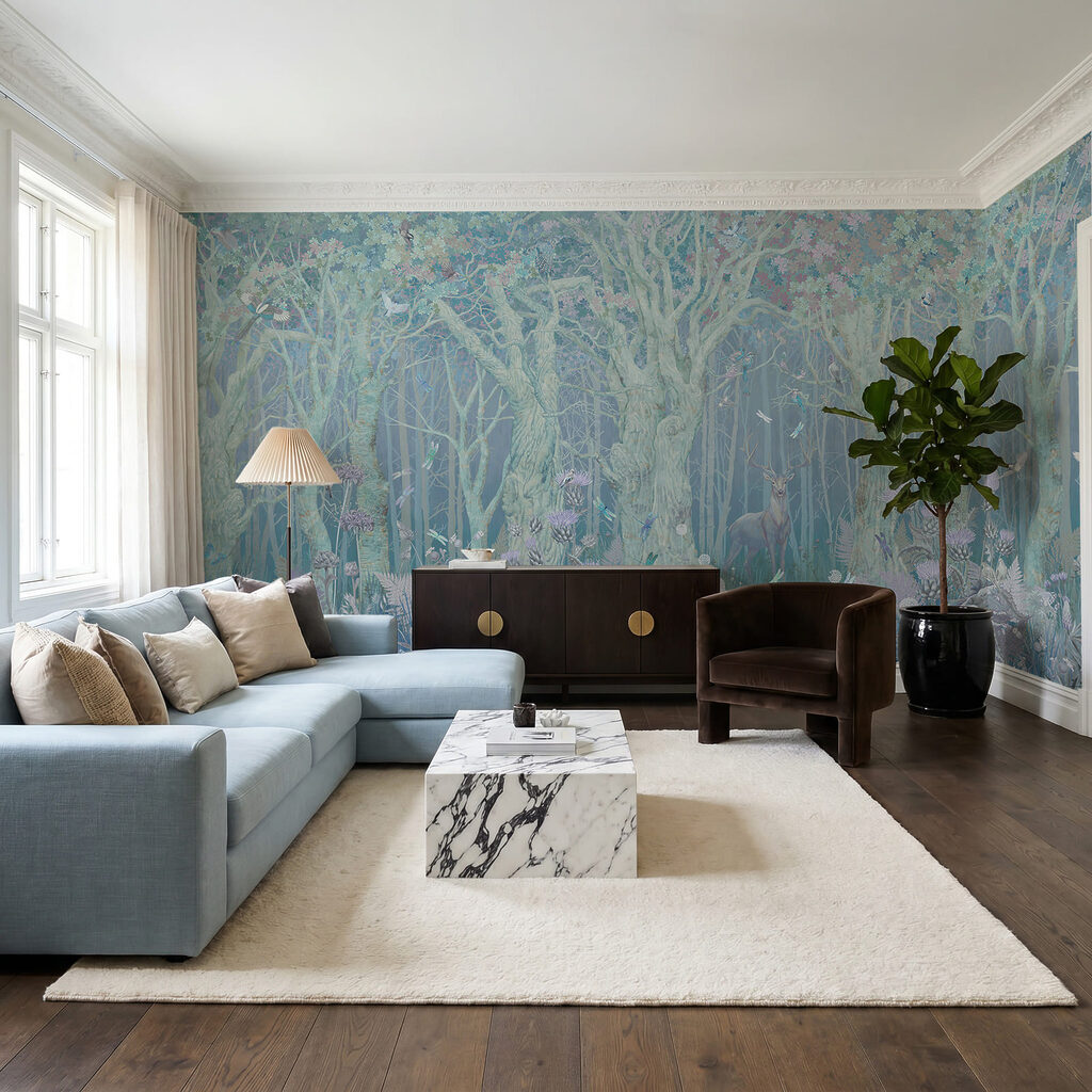 Ramas finas sobre flores — interior 3