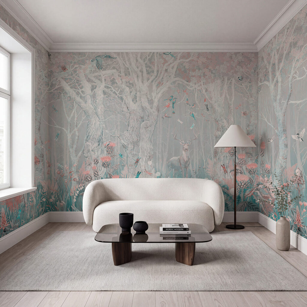 Ramas finas sobre flores — interior 2